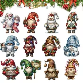 Украшения для рождественской елки Акриловые украшения в виде гномов Украшения в виде гномов Красочные рождественские подвесные декоративные украшения для дома