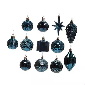 Украшения для рождественской елки Декоративные рождественские шары Безделушки Подарочные многоразовые украшения для вечеринки синий