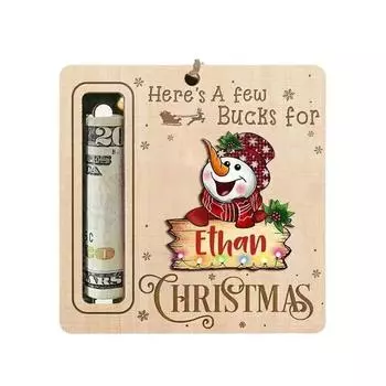 Украшения для рождественской елки Праздничные рождественские украшения для держателя денег Мультяшный милый снеговик Олень Украшения для рождественской елки Подарки