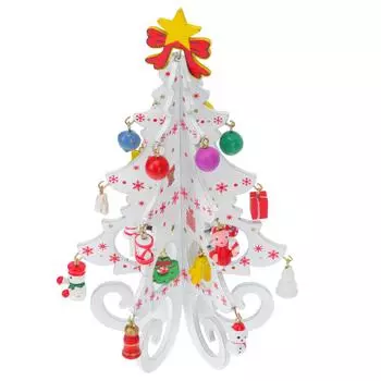 Украшения для рождественской елки своими руками из дерева Декор Рождество поделки Мини настольные елки фестиваль Домашнее руководство очаровательные декоративные зелёный