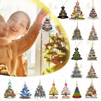 Украшения для рождественской елки Украшения Книга Автомобиль Праздничное Рождественское Подвесное Украшение Украшение Зимние Необычные Подарки Для Дома И Улицы Для Рождественской Елки Домашний Декор One Size