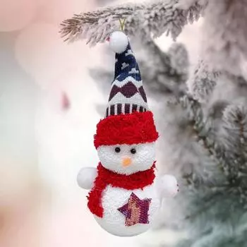 Украшения для рождественской елки Yousheng, подвесной снеговик с плюшевой шапкой, украшение ручной работы из пенопласта, снеговик для рождественской домашней вечеринки серый