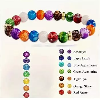 Украшения для рук Браслет Бохо Медитация Цветные каменные бусины Мода Стиль отпуска Браслет из бисера Мандала Йога разноцветный