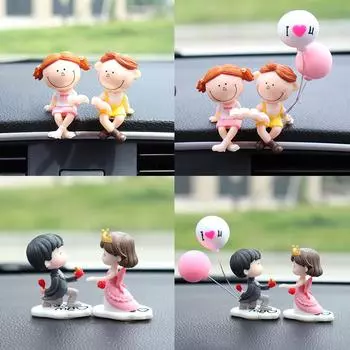 Украшения для салона автомобиля, парочки из мультфильмов, фигурки героев, украшения для центральной консоли автомобиля, украшения для приборной панели в стиле аниме, подарки #470362 A