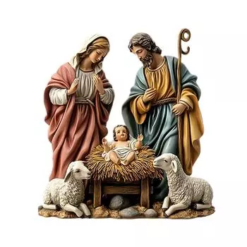 Украшения для сцены Рождества Иисуса, 2D, плоская акриловая столешница, декор для офиса, телевизора, рабочего стола, украшения для дома 22cm*20cm разноцветный