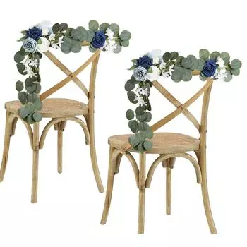 Украшения для свадебных стульев для жениха и невесты, гирлянды для свадебной арки, цветочные украшения, свадебные украшения для приема, свадебная арка белый