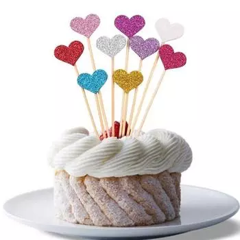 Украшения для торта Карточки для украшения Украшения для дня рождения Украшение для кексов Открытки-вставки Украшения для свадьбы Украшения для выпечки кексов Уникальные 10pcs золотой