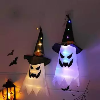 Украшения для улицы для украшения атмосферы Хэллоуина Украшение сцены домашней вечеринки Украшения из тыквенных ламп Подвесные лампы 1pcs