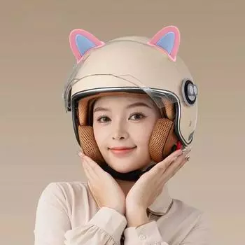 Украшения для ушей мотоциклетного шлема Яркий цвет Компактный размер Легко установить Новинка Уши Очаровательные аксессуары для шлема M