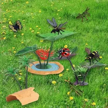 Украшения для вечеринки Деревья День рождения Бабочки Стрекоза Торт Маленький бассейн Саранча Божья коровка Мужчины