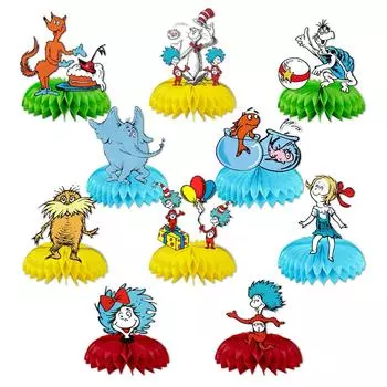 Украшения для вечеринки Dr Seuss 10 шт. Соты