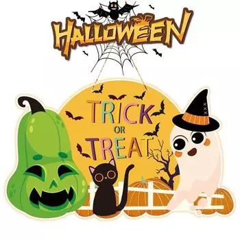 Украшения для вечеринки на Хэллоуин, праздничная тематическая тыквенная сцена, подвесная настенная подставка для двери