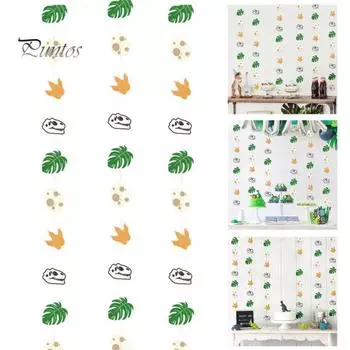 Украшения для вечеринки с динозаврами 2 м/3 м гирлянды с динозаврами фон подвесные баннерные гирлянды бумажные пальмовые листья гирлянда декор для мальчика тема джунглей день рождения 2M