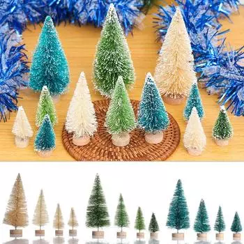 Украшения для вечеринок, украшения для рождественской елки, искусственные растения, рождественский декор, маленькие сосны 4.5cm белый