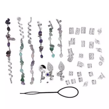 Украшения для волос для косичек Аксессуары Кольца-пружинки Манжеты Металлические дреды Подвеска Украшения для волос Sil