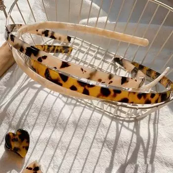 Украшения для волос Сексуальные женские обручи для волос Повязка на голову с уксусной кислотой Повязка на голову с леопардовым принтом коричневый