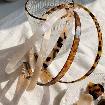 Украшения для волос тонкие для женщин обруч для волос уксусная кислота повязка на голову леопардовый принт повязка на голову повязка для волос коричневый