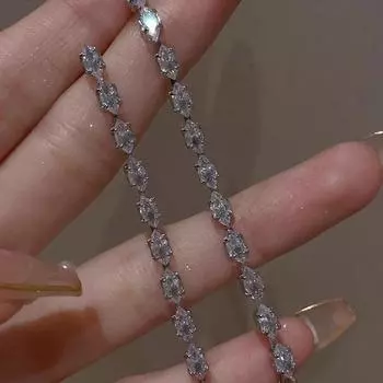 Украшения Her Lab | Элегантные длинные серьги из циркония, женские серьги-гвоздики, упаковка в шкатулке для украшений