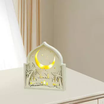 Украшения Ид Мубарак Деревянное украшение Рамадана Луна и звезды Фестиваль Празднование Праздник Друг