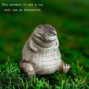 Украшения из крокодиловой смолы, украшения в виде животных, сидящие крокодилы, забавный и милый дизайн, современные художественные подарки для дома из смолы.