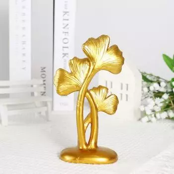 Украшения из листьев гинкго в скандинавском стиле из золота, скульптуры из смолы, украшения для дома, гостиной, прихожей, винного шкафа, аксессуары