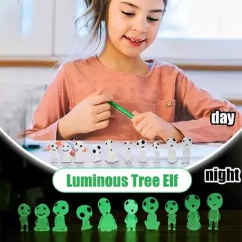 Украшения из микропейзажей, принцесса, светящиеся эльфы из деревьев, светящиеся куклы-инопланетяне, креативные маленькие украшения из мультфильмов One Size