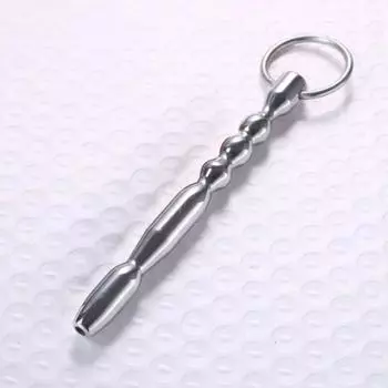 Украшения из полых бусин с кольцом из нержавеющей стали с мужской трубкой