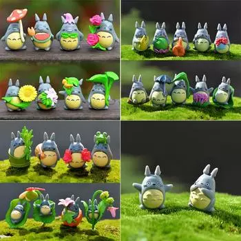 Украшения из ПВХ «Котенок из листьев лотоса» для микроландшафтов из мха — набор из 10 шт. Single price (random style)