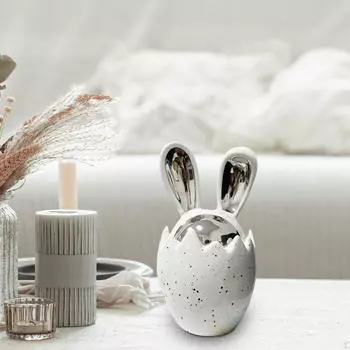 Украшения из яичной скорлупы, фигурка пасхального кролика, керамика, аксессуары для дома и улицы, столешница