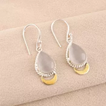Украшения из селенита, серебро 925 пробы с клеймом, серьги ручной работы 1,5 дюйма для женщин EE-162-33