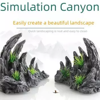 Украшения из смоляных камней для садовых камней для аквариумов - аксессуары и поделки из микробонсай GS1110 with inner box чёрный