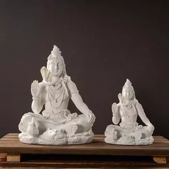 Украшения из смолы ручной работы Шива Индийские домашние настольные статуи для фойе Статуи Будды Украшения