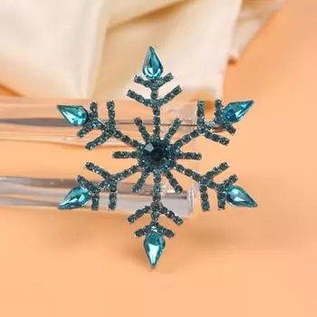 Украшения из сплава, стразы, рождественские броши-снежинки, рождественские подарки