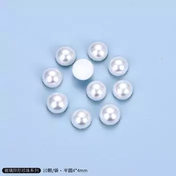 Украшения из жемчуга для нейл-арта, стеклянные, с плоским дном, особой формы, жемчужина, пентаграмма, толстый квадрат, любовь, украшения для нейл-арта