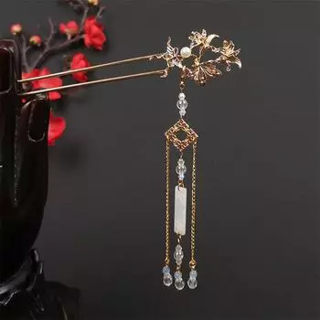 Украшения Китайский Кристалл Свадебная Бабочка Тарелка Заколка Для Волос Цветок Палочки Для Волос Кисточка Кисточка Заколка Для Волос I