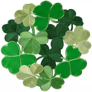 Украшения ко Дню Святого Патрика. 16-дюймовые круглые зеленые салфетки One Size зелёный