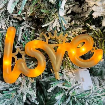 Украшения ко Дню святого Валентина, любовные огни, признание, предложение, атмосфера, реквизит, вечеринка, светодиодные огни, английские украшения One Size золотистый