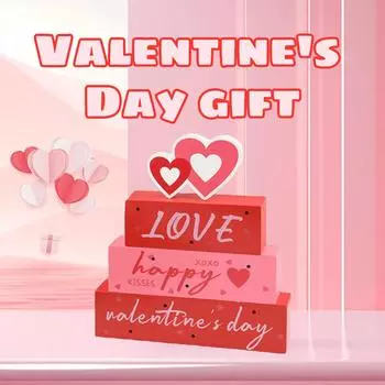 Украшения ко Дню святого Валентина, светящиеся деревянные ступени ко Дню святого Валентина, украшения для свадебных вечеринок Ignite Love, подарки для пар One Size красный