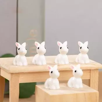 Украшения Кролик Пейзаж Украшения Милый Мини Кролик Креативные Фигурки Кроликов На Открытом Воздухе Rabbit