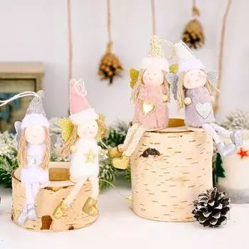 Украшения Кукла Плюшевый домашний декор для рождественской елки Висячие идеальные подарки Ангел