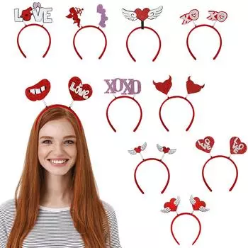 Украшения на День святого Валентина Повязки на голову Свадебные вечеринки Танцы Наряды Повязки на голову Реквизит для фотосессий на вечеринках для одиноких людей One Size