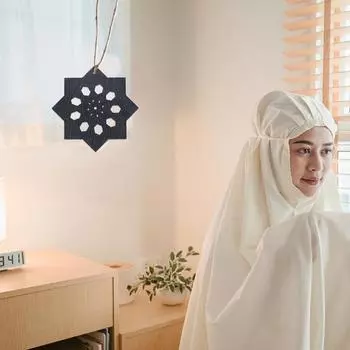 Украшения на елку Eid Украшения на стену Eid Декор 8X Праздничные подвесные дверные знаки Луна Звезда Замок Украшения на окна Деревянный домашний декор CHINA