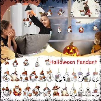 Украшения на Хэллоуин, акриловые подвесные украшения для рождественской елки, подвеска для дома, автомобиля, рюкзака, подарок для детей One Size