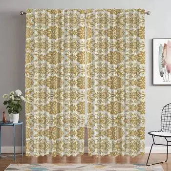 Украшения на Хэллоуин, Бохо, Шторы для спальни, гостиной, занавески, перегородки, домашний интерьер, Шторы из 2 предметов, оттенки, кухня W50xH70cmx2pcs-CL