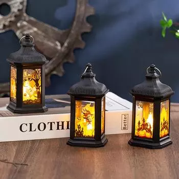 Украшения на Хэллоуин Детский переносной фонарь из тыквы Украшения на Хэллоуин Подвесные фонарики Реквизит Pumpkin