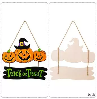Украшения на Хэллоуин Гном Деревянная тыква Ведьма Деревянная поделка Украшения для стола Хэллоуин Домашняя вечеринка Подвесные подвески