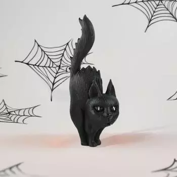 Украшения на Хэллоуин из смолы, черная кошка, тыква, ведьма, призрак, миниатюрные фигурки, украшения для дома и улицы, патио, сада B