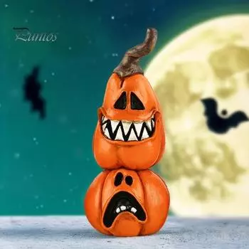 Украшения на Хэллоуин из смолы, черная кошка, тыква, ведьма, призрак, миниатюрные фигурки, украшения для дома и улицы, патио, сада B