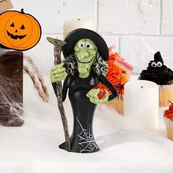 Украшения на Хэллоуин из смолы, черная кошка, тыква, ведьма, призрак, миниатюрные фигурки, украшения для дома и улицы, патио, сада B