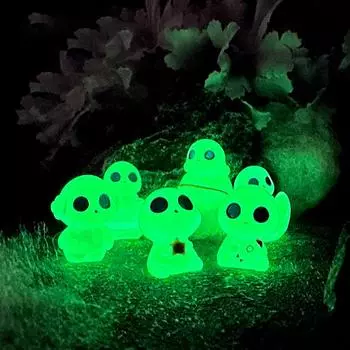 Украшения на Хэллоуин Маленькие украшения Светящиеся флуоресцентные фигурки на дереве Креативные настольные елочные украшения